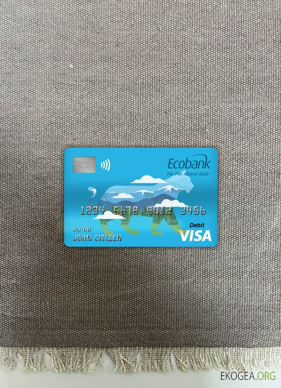 République centrafricaine ecobank visa carte de débit photolook ,